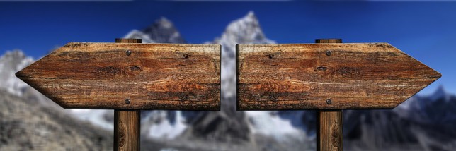 keuzes houten bord
