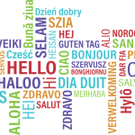 woordenwolk met hallo in diverse talen