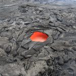opvliegers vulkanische korst grijs smelten lava