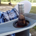 campingstoel leuning fles