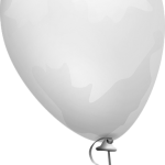 slagroompatronen ballon wit glimmend